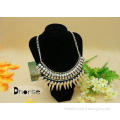 Decorative Gold Chunky Statement Beaded Collar Necklace For